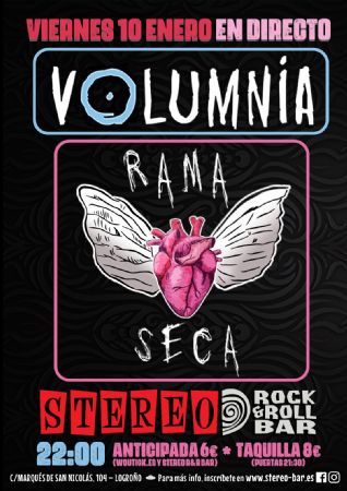 volumnia rama seca concierto stereo rock bar logroño música